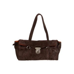 RARE! Vintage Prada Scamosciato Easy Shoulder Bag in Brown Suede